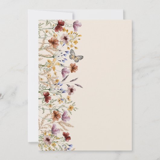 Floral Boho Baby shower Uitnodiging (Achterkant)