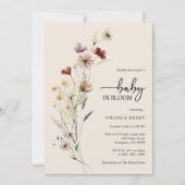 Floral Boho Baby shower Uitnodiging (Voorkant)