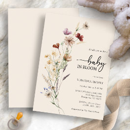 Floral Boho Baby shower Uitnodiging
