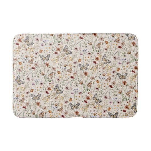 Floral Boho Bath Mat (Voorkant)