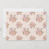 Floral BOHO Blush Pink Waterverf Baby Girl Shower Kaart (Achterkant)