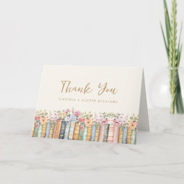 Floral Boho Boeken Bedankkaart