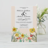 Floral Boho Bouquet Wildflower Kaart (Staand voorkant)