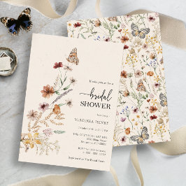 Floral Boho Bridal Shower Kaart