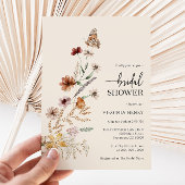Floral Boho Bridal Shower Kaart