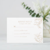 Floral Boho Bruiloft RSVP Kaarten (Staand voorkant)