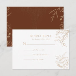 Floral Boho Bruiloft RSVP Kaarten Kaartje