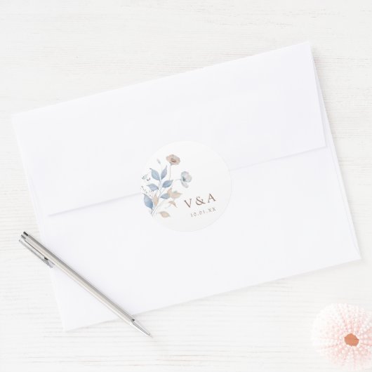 Floral Boho bruiloft Sticker (Envelop)