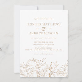 Floral Boho bruiloft uitnodigingen