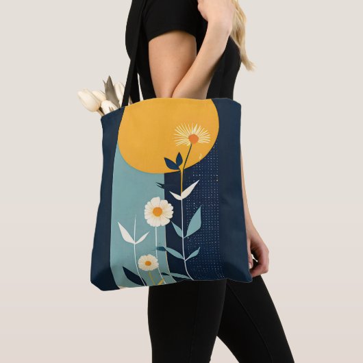 Floral Boho Canvas tas (Dichtbij)
