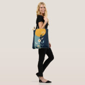 Floral Boho Canvas tas (Op model)