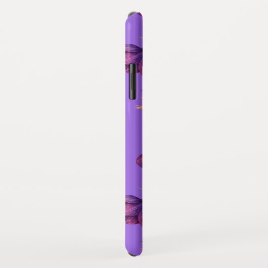 Floral Boho Chic Paars Case-Mate iPhone Case (Achterkant/rechts)