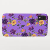 Floral Boho Chic Paars Case-Mate iPhone Case (Achterkant (horizontaal))