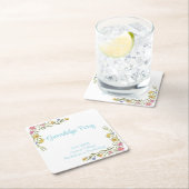 Floral Boho College Afstudeerfeest Kartonnen Onderzetters (Insitu)