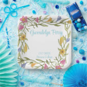 Floral Boho College Afstudeerfeest Papieren Bordje (Feest)