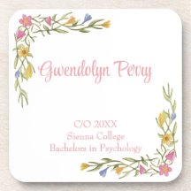 Floral Boho College Afstudeerfeest Plastic