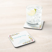 Floral Boho College Afstudeerfeest Plastic Bier Onderzetter (Rechterzijde)