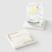 Floral Boho College Afstudeerfeest Stenen Onderzetter (Zijkant)