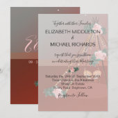 Floral Boho Desert Rustic Teepee / Tipi Wedding Kaart (Voorkant / Achterkant)