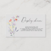 Floral Boho Display douche Informatiekaartje (Voorkant)