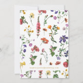 Floral Boho Double Sided Wedding Invitation Kaart (Achterkant)