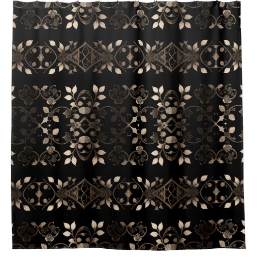 Floral Boho douchegordijn stijl 3 (Voorkant)