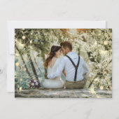 Floral Boho Emerald Groene bruiloft Bedankkaart (Achterkant)