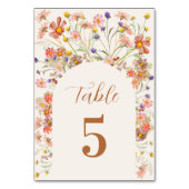 Floral Boho Fall Wedding Kaart (Achterkant)