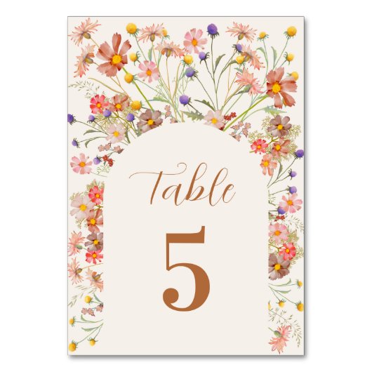 Floral Boho Fall Wedding Kaart (Voorkant)