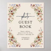 Floral Boho Gastenboek Poster (Voorkant)
