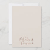 Floral Boho Glass Petals Prosecco Vrijgezellenfees Kaart (Achterkant)