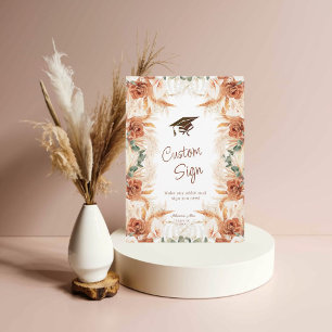 Floral Boho Graduation Party Aangepaste teken Kaar