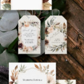 Floral BOHO herfst Herfst bladeren gedempte bruilo Cadeaulabel