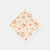 Floral boho herfst kleine pompoen verjaardag servet (Hoek)