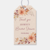 Floral Boho Herfst Vrijgezellenfeest dank u Cadeaulabel (Voorkant)