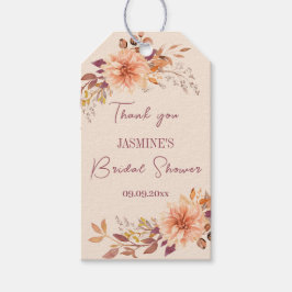 Floral Boho Herfst Vrijgezellenfeest dank u Cadeaulabel