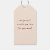 Floral Boho Herfst Vrijgezellenfeest dank u Cadeaulabel (Achterkant)