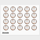 Floral Boho Highland Koe Birthday Favor Sticker (Vel)