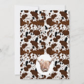 Floral Boho Highland Koe Birthday Hartelijk dank Kaart (Achterkant)