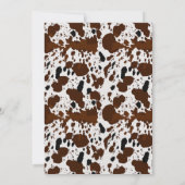 Floral Boho Highland Koe Koe Print Baby shower Kaart (Achterkant)