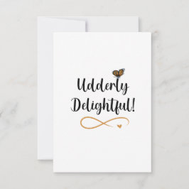Floral Boho Highland Koe vlinder grillig Bedankkaart