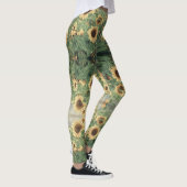 Floral Boho Hippie Sunflower Leggings (Rechts)