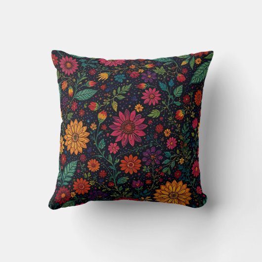 Floral Boho Kussen (Achterkant)