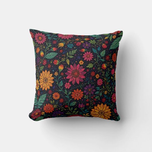 Floral Boho Kussen (Voorkant)