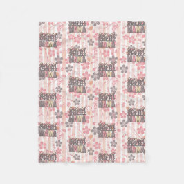 Floral Boho Mama Fleece Deken