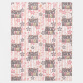 Floral Boho Mama Fleece Deken (Voorkant)