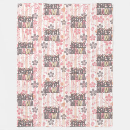 Floral Boho Mama Fleece Deken