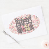 Floral Boho Mama Ovale Sticker (Envelop)