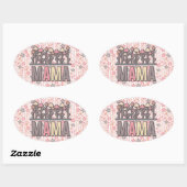 Floral Boho Mama Ovale Sticker (Vel)