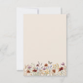 Floral Boho met maaltijden RSVP Kaartje (Achterkant)